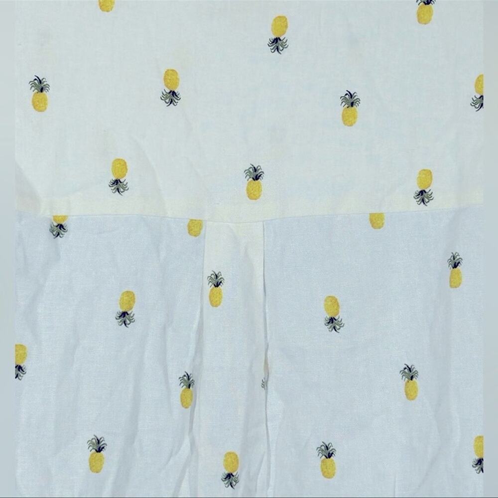 Rae Dunn Pineapple Linen Button Down Shirt Large NWT Resort Vacation - Picture 8 of 13